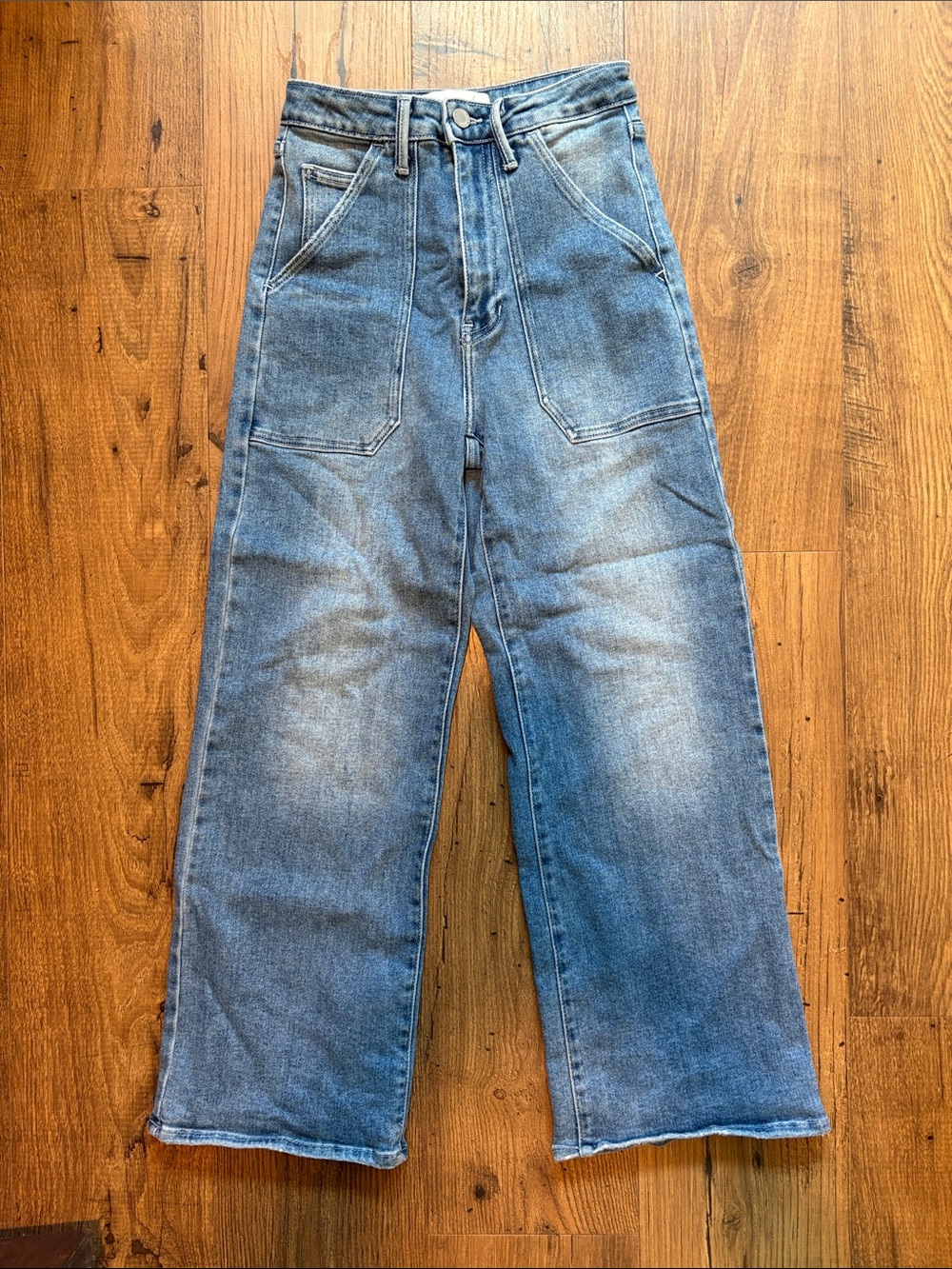 Women’s Wide-Leg Blue Denim Jeans